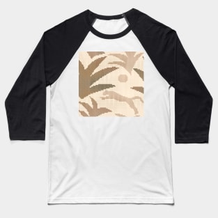 Criss Cross Stitch / Cozy Jungle in Neutral Shades Baseball T-Shirt